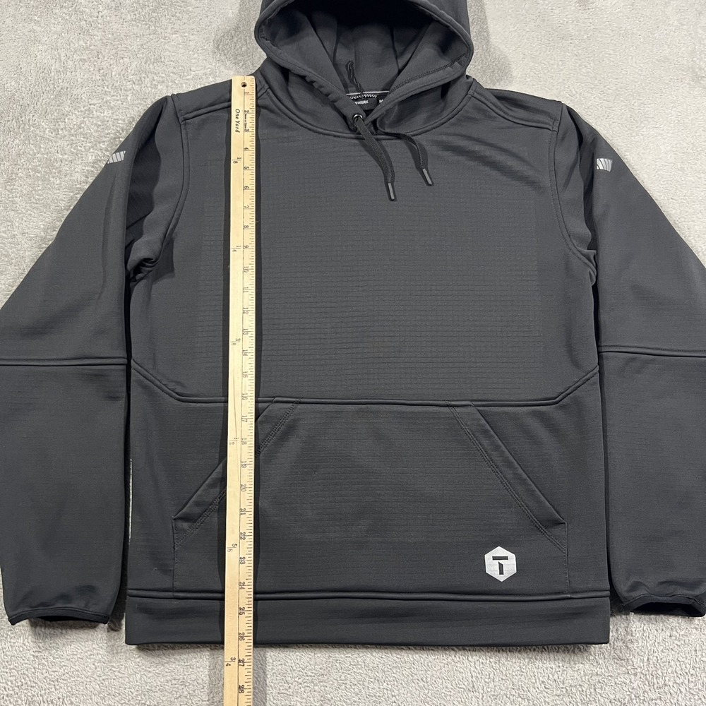 Truewerk M2 Grid Pullover Hoodie Mens Medium Black Technical Fleece Performance - Picture 6 of 14